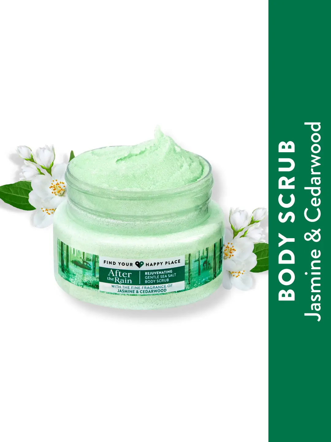 Find Your Happy Place - After The Rain Exfoliating Body Scrub Jasmine & Cedarwood, Paraben-free 250g