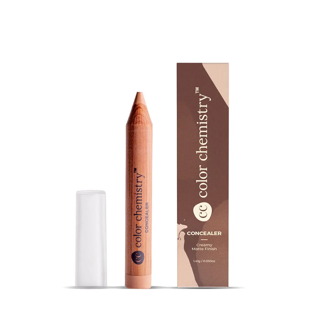 Color Chemistry Cream Concealer, Matte Finish, Lightweight, Buildable Coverage - Certified Organic (1.41 g) Meadow CO04