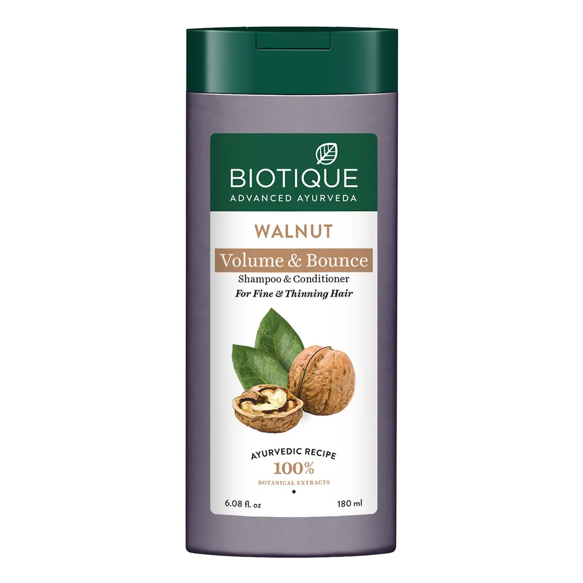 Biotique Walnut Volume & Bounce Shampoo & Conditioner 180Ml