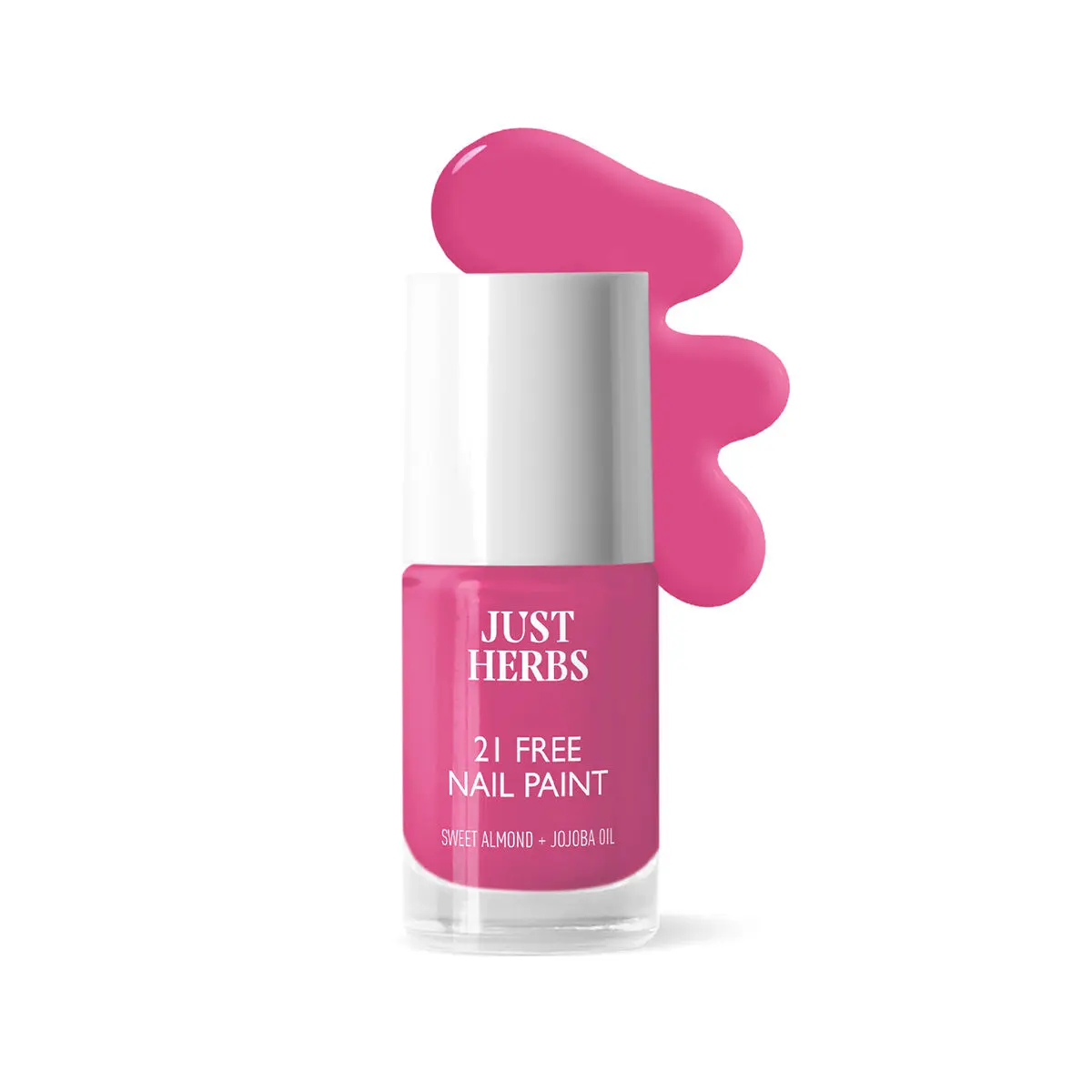 Just Herbs Nail Polish 21 Chemical Free Formulal, Quick Dry, Glossy, Fuschia Feast -6ml