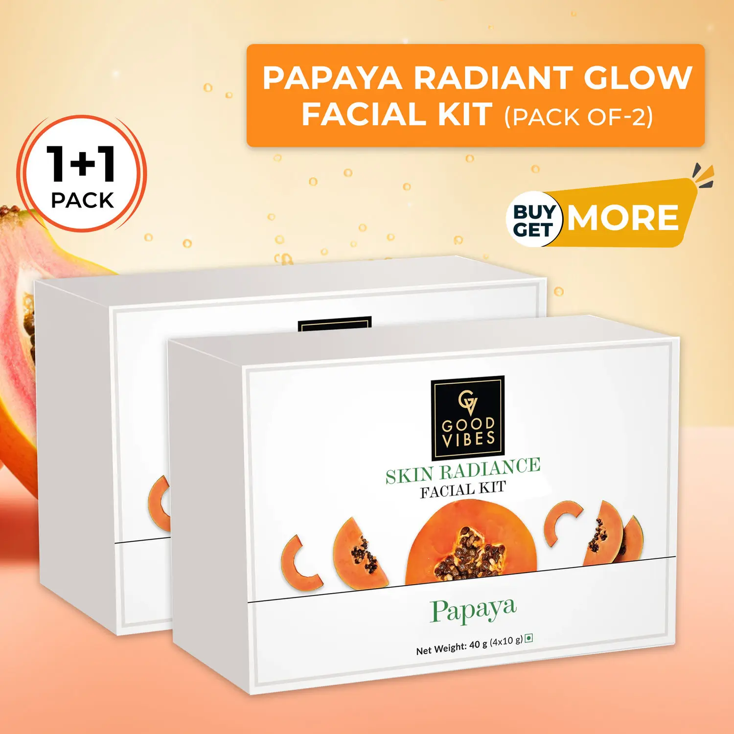 Papaya Radiant Glow Facial Kit (Pack of 2)