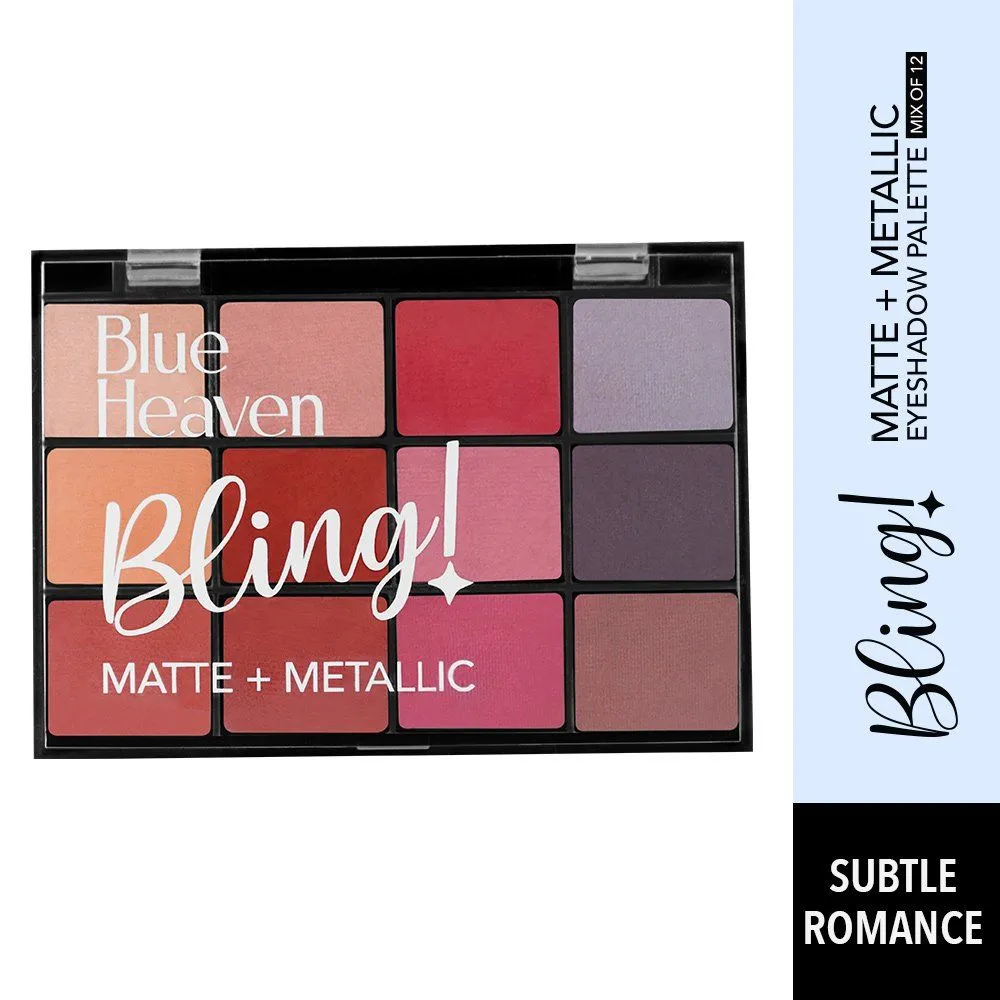 Blue Heaven 12-in-1 Bling Eyeshadow Palette - Subtle Romance