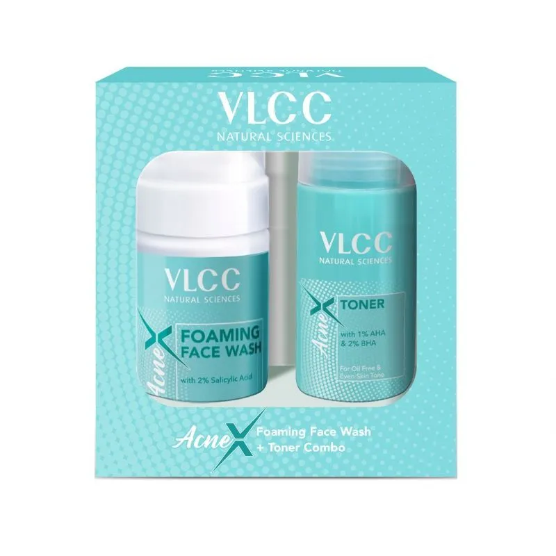 VLCC Acnex Face Wash With 2% Salicylic Acid + Toner For Oil Free & Even Skin Tone