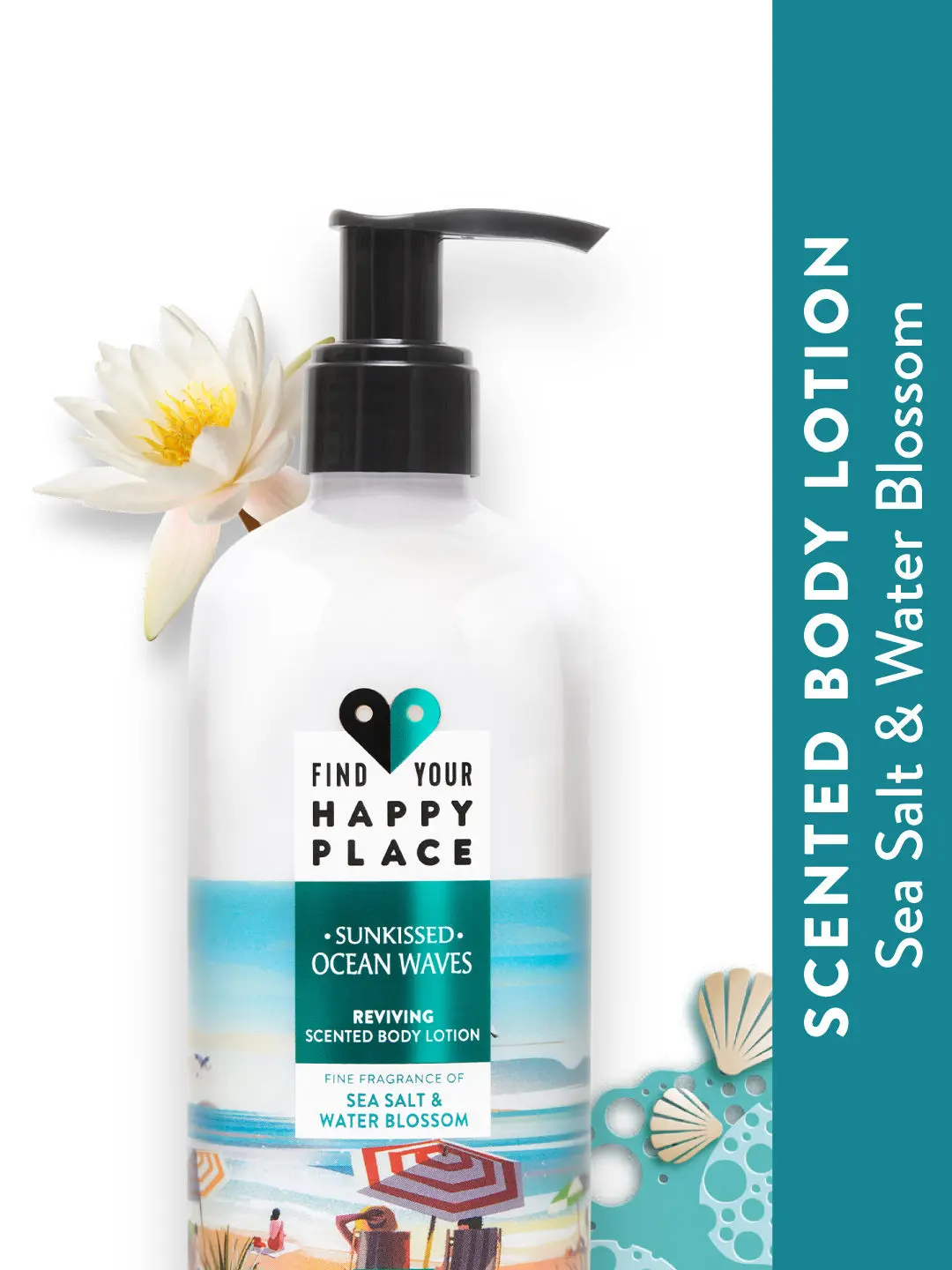 Find Your Happy Place - Sunkissed Ocean Waves Moisturising Body Lotion Sea Salt & Water Blossom 300ml