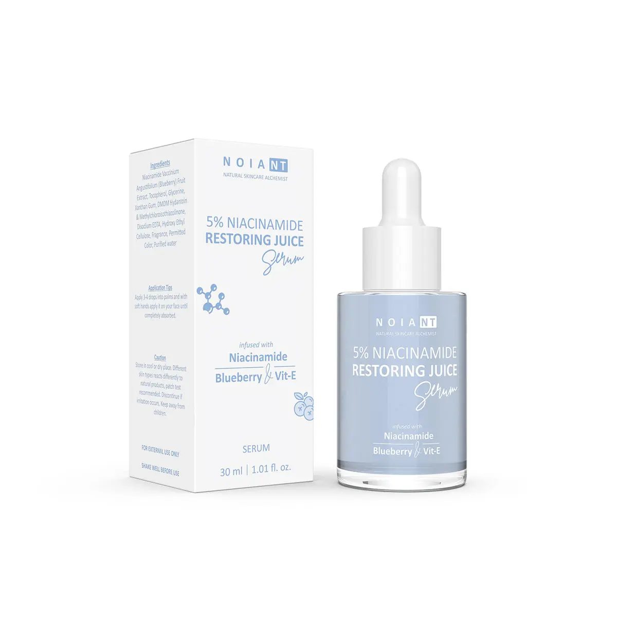 Noiant 5% Niacinamide Restoring Face Serum With Blueberry Extract For Acne, Acne Marks | For All Skin Types | 30ml