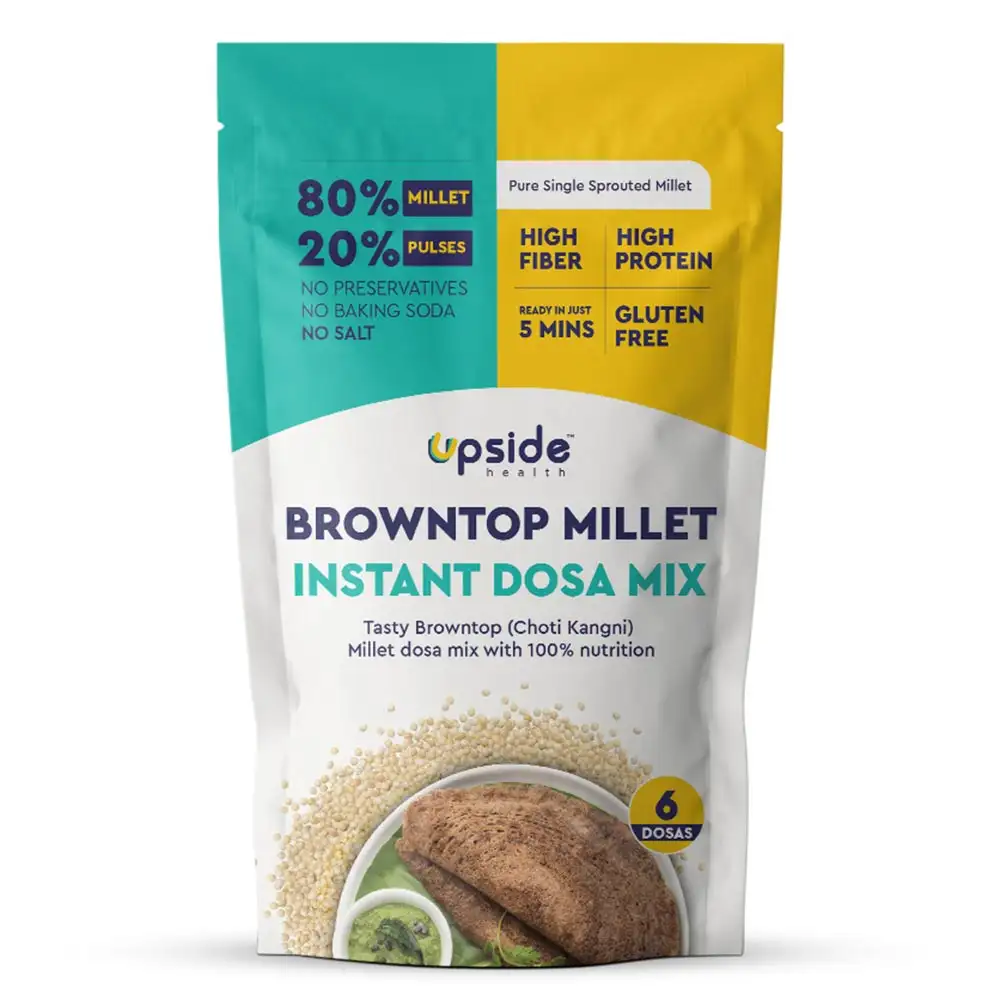 Upside Health Browntop Millet Instant Dosa Mix,  Unflavoured  200 g