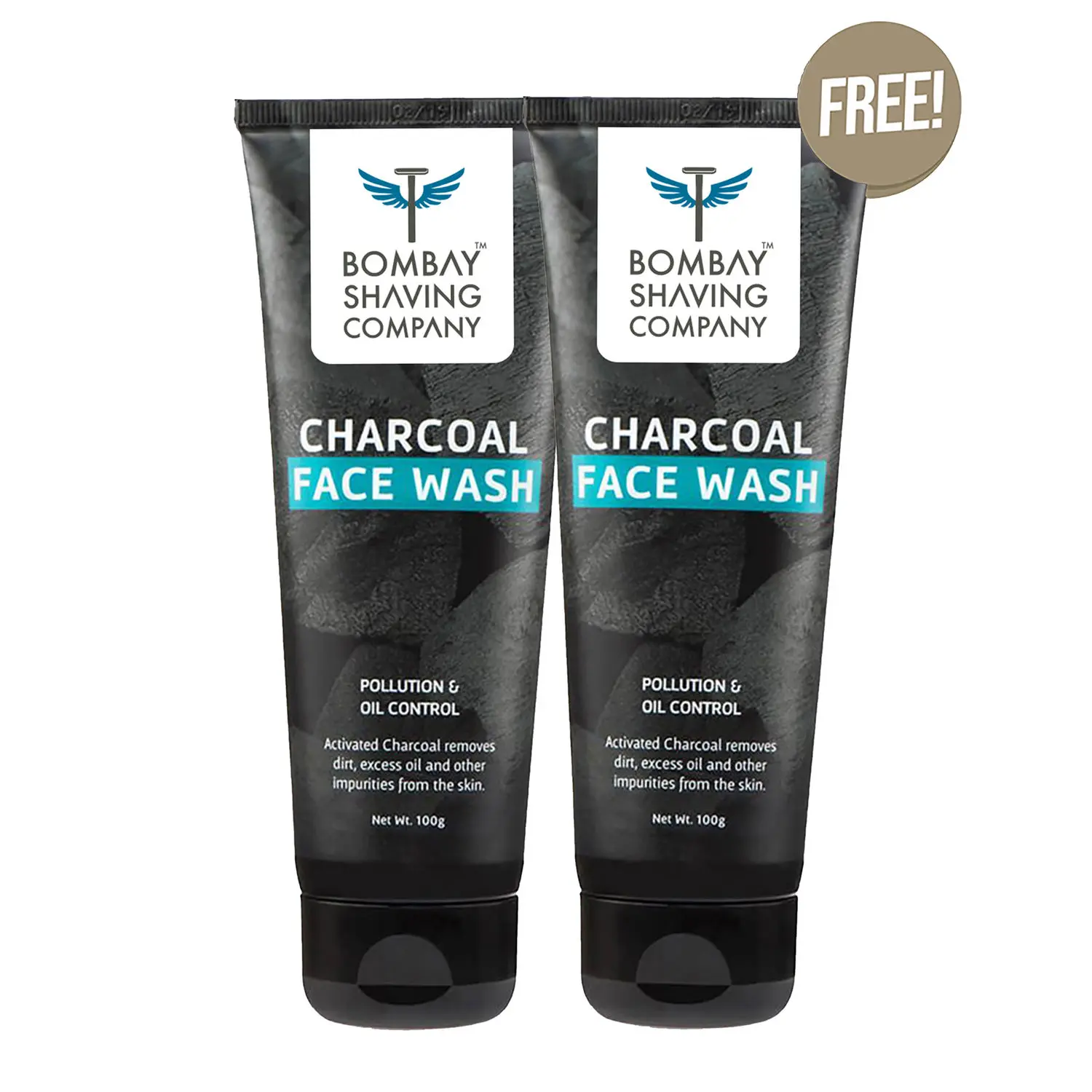 Bombay Shaving Company Charcoal Face Wash 100gm - Buy One Get One