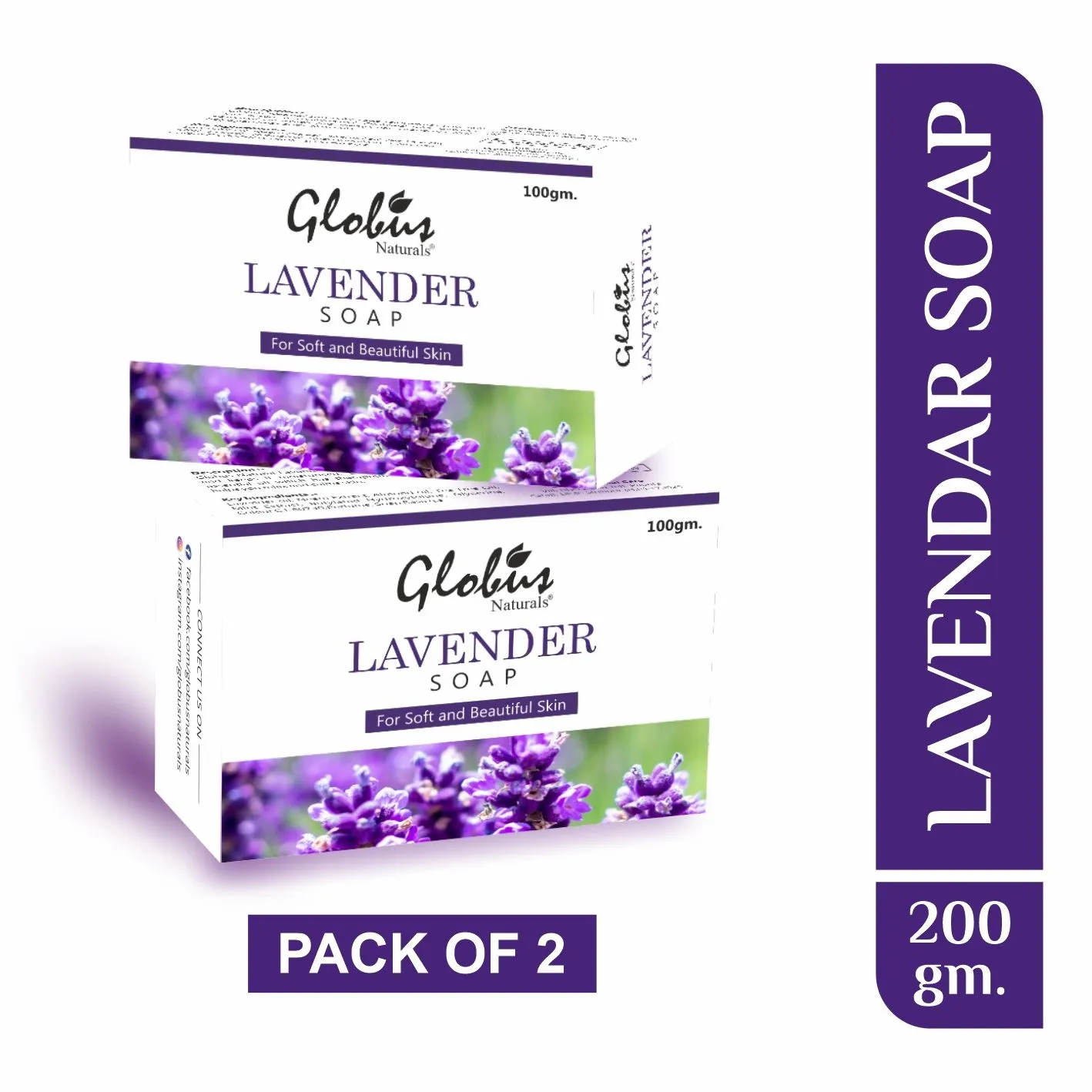 Globus Naturals Lavender Soap (Pack Of 2)