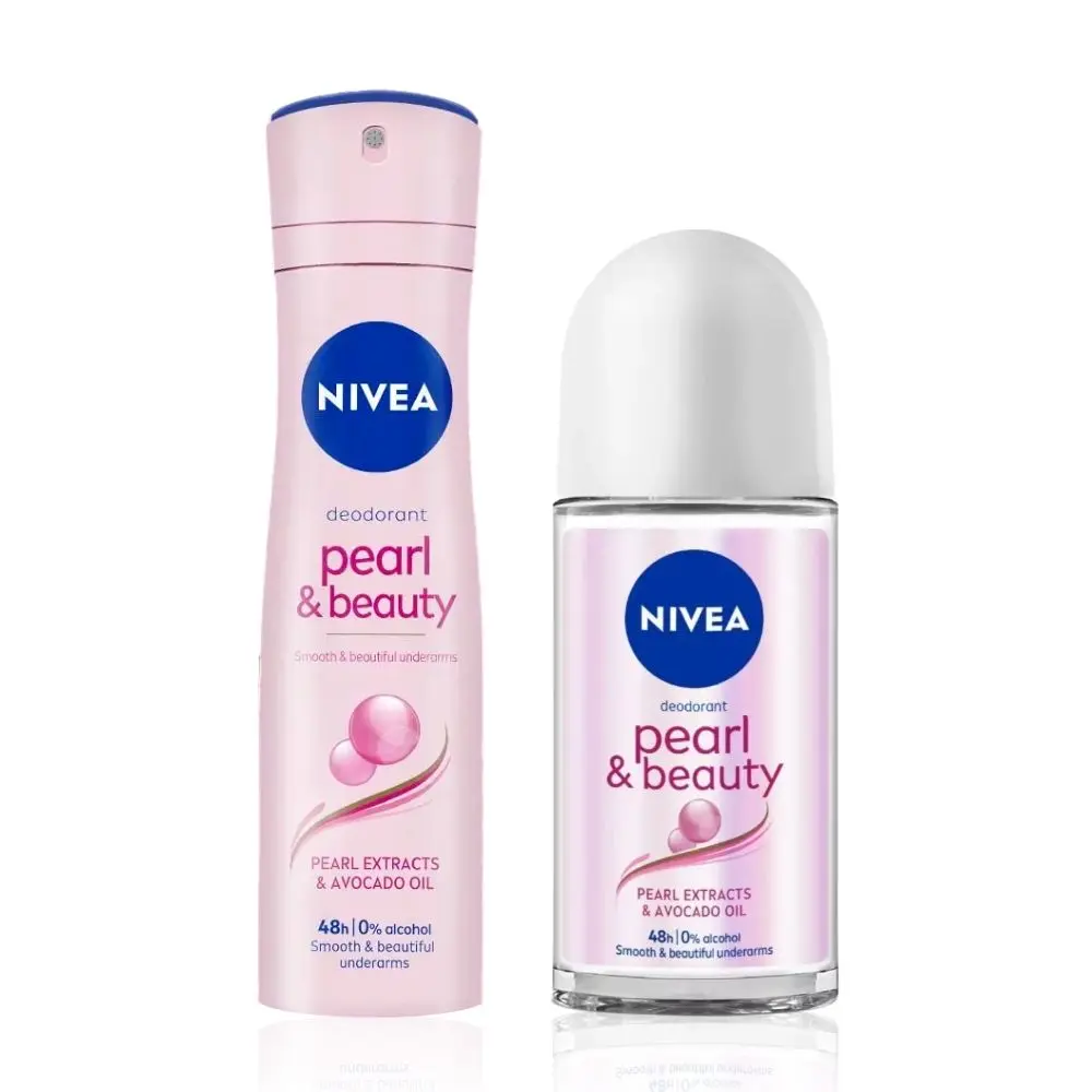 NIVEA Pearl & Beauty Deodrant + Roll on Combo (150ml+50ml)