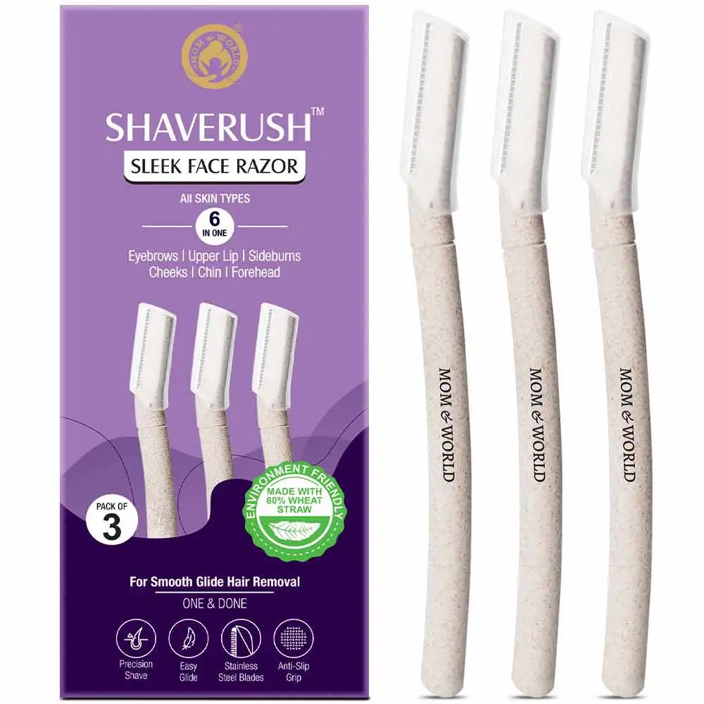 Mom & World ShaveRush Sleek Face Razor,  3 Piece(s)/Pack  6 IN 1