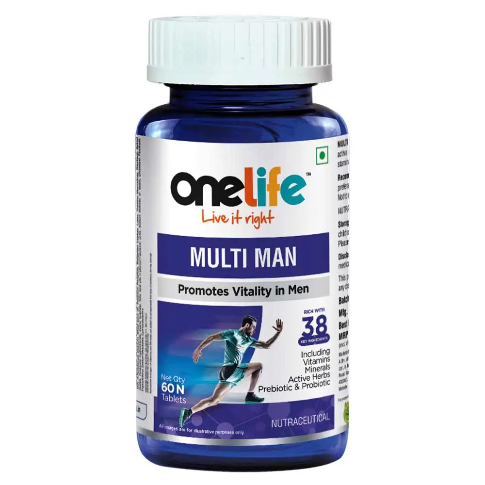 OneLife Multi Man Multivitamin for Men GMO Free,  60 tablet(s)  Unflavoured