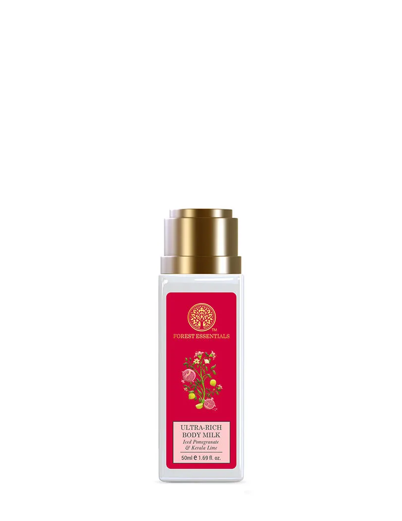 Forest Essentials Travel Size Ultra-Rich Body Milk Iced Pomegranate & Kerala Lime (Body Lotion)