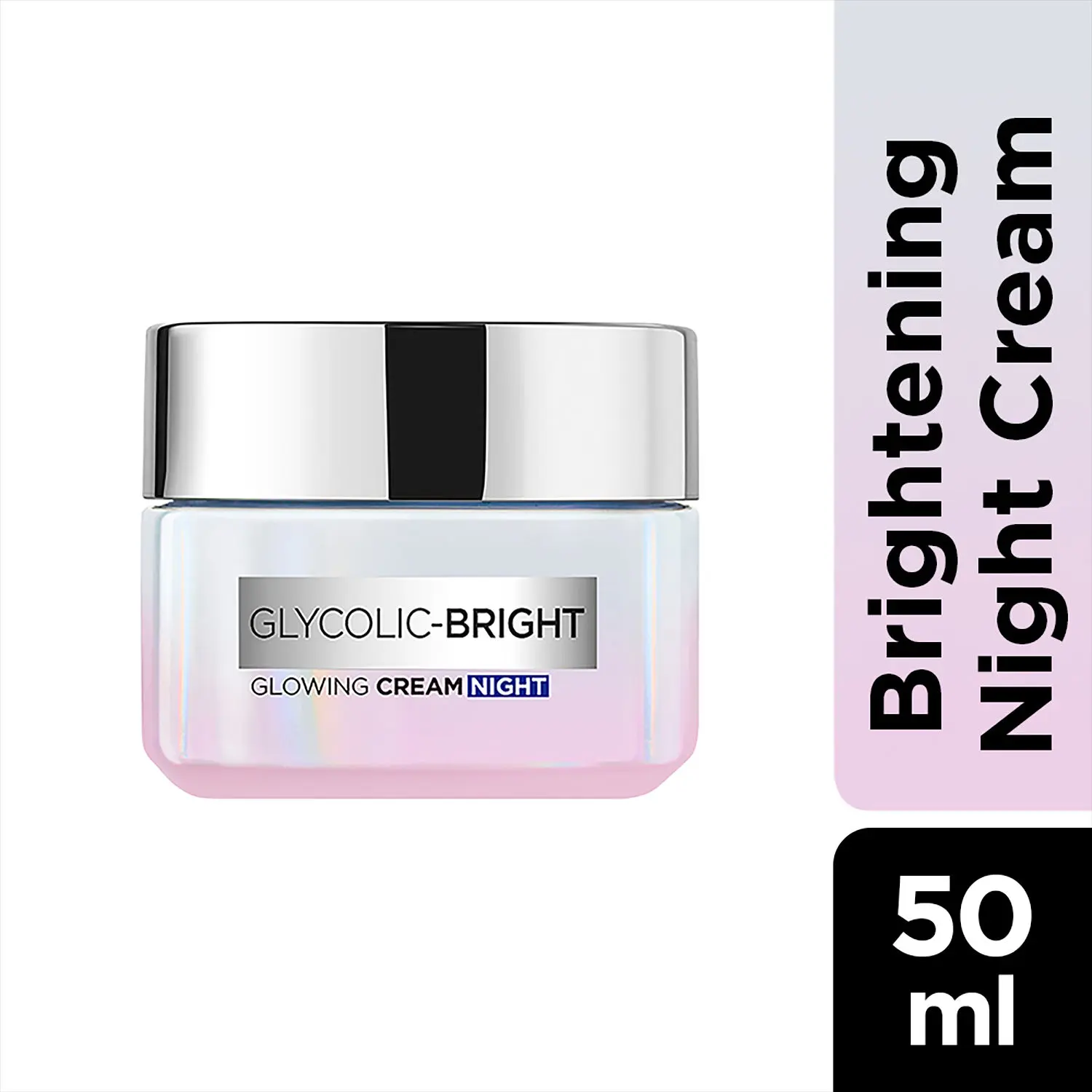 L'Oreal Paris Glycolic Bright Glowing Night Cream, 50ml | Overnight Cream with Glycolic Acid for Dark Spot Removal & Glowing Skin