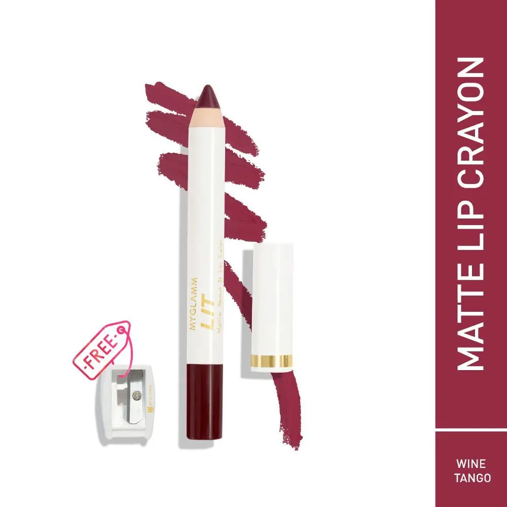 MyGlamm LIT Matte About It Lip Color-Wine Tango-