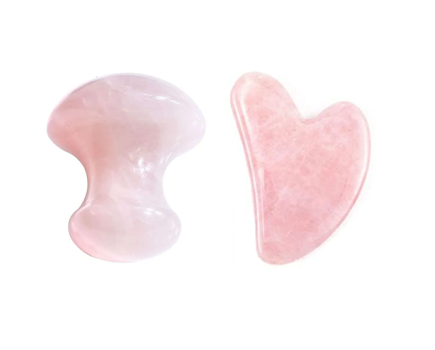 Getmecraft Rose Quartz Gua Sha And Mushroom Gua Sha Facial Massage Tool