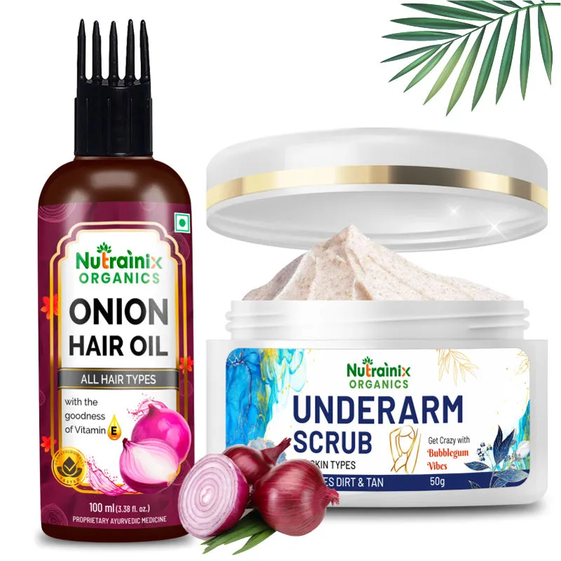 Nutrainix Organics Underarm Scrub + Onion Hair Oil