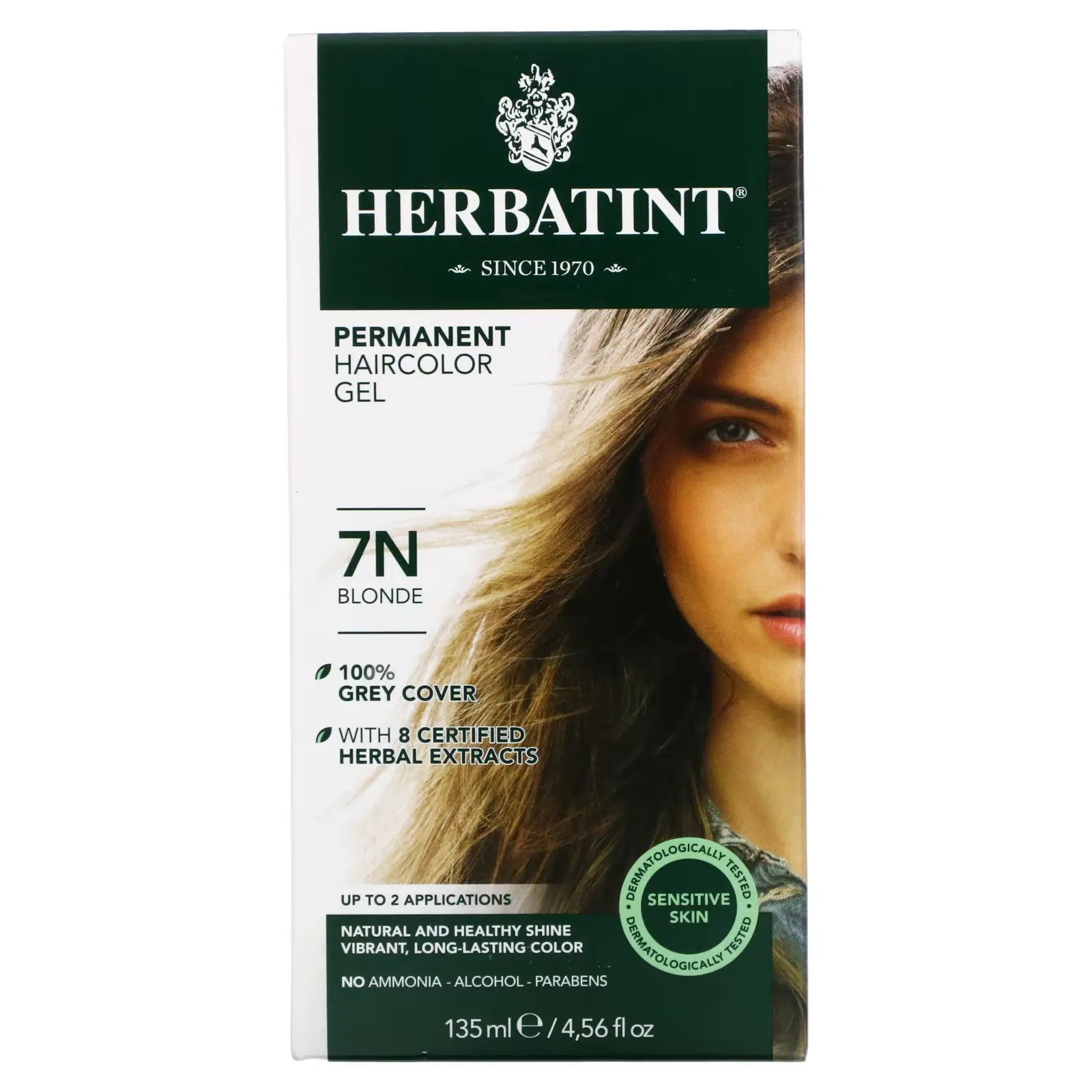 Permanent Haircolor Gel, 7N Blonde, 4.56 fl oz (135 ml)