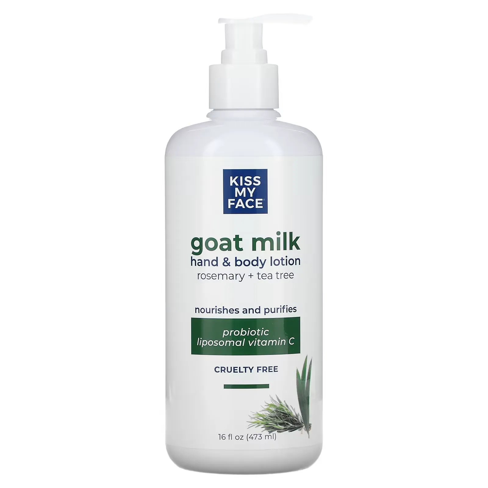 Goat Milk Hand & Body Lotion, Rosemary + Tea Tree, 16 fl oz (473 ml)