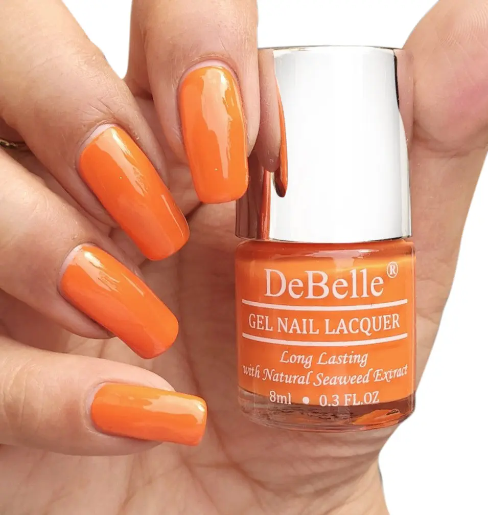 DeBelle Gel Nail Lacquer Creme Tangerine Sheen - Orange, (8 ml)