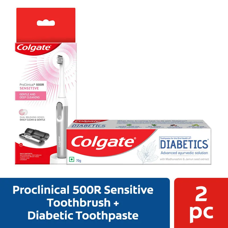 Colgate ProClinical 500R Sensitive Electric Toothbrush Colgate Toothpaste for Diabetics