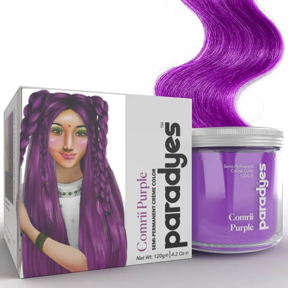 Paradyes Ammonia Free Comrii Purple Semi-permanent Hair Color jar only (120 g)