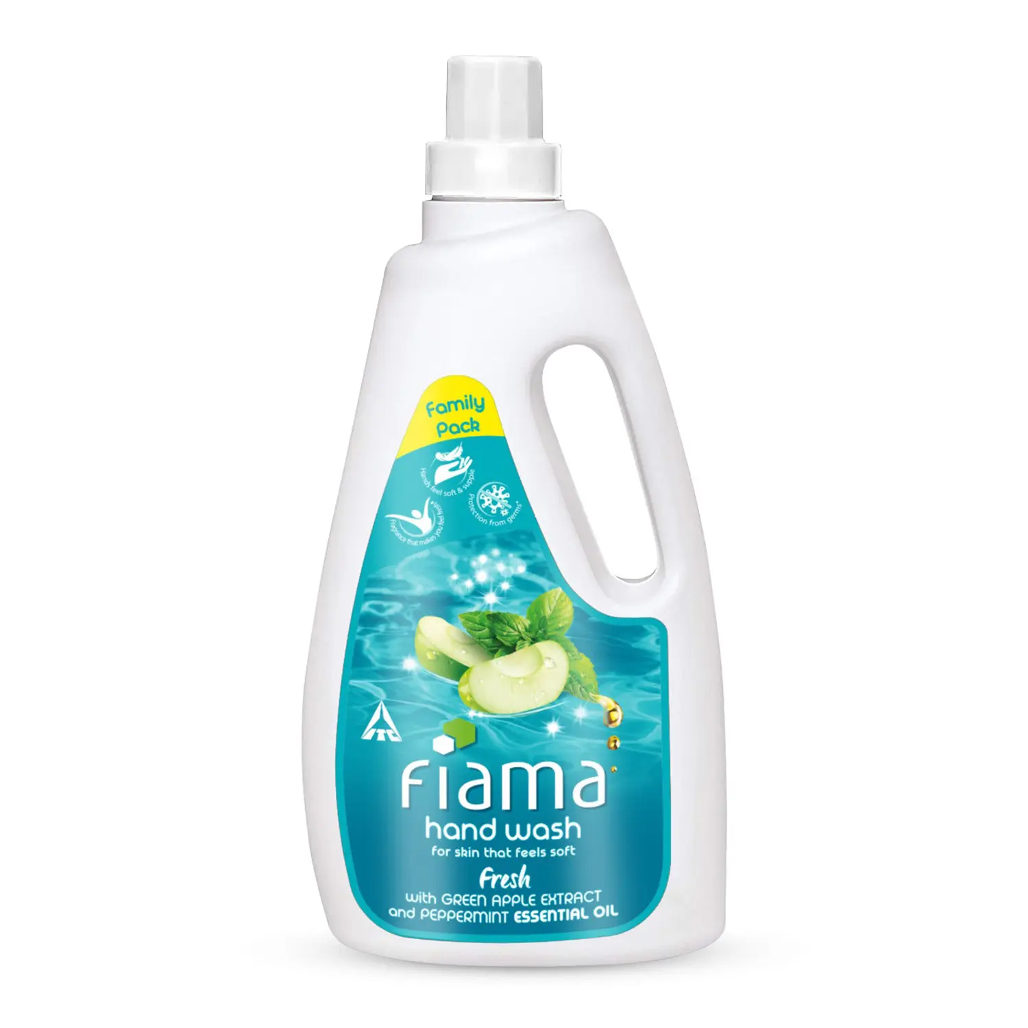 Fiama Fresh Moisturizing hand wash, Peppermint and Green Apple, 1000ml refill pack