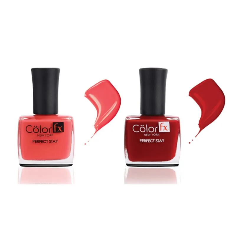 Color Fx Perfect Stay Basic Collection Nail Enamel - Pack of 2