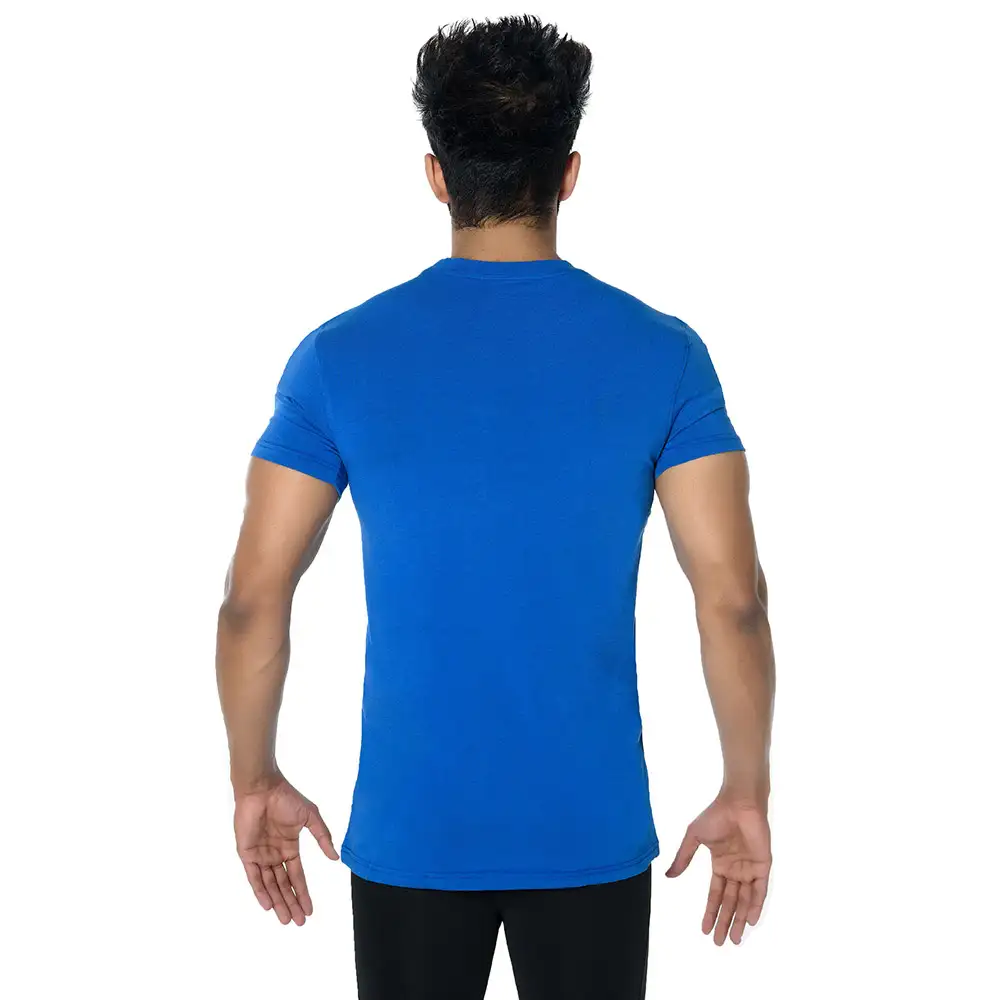 DK Active Wear Half Sleeve Gym T Shirt (Hulk),  Royal Blue and White  XL