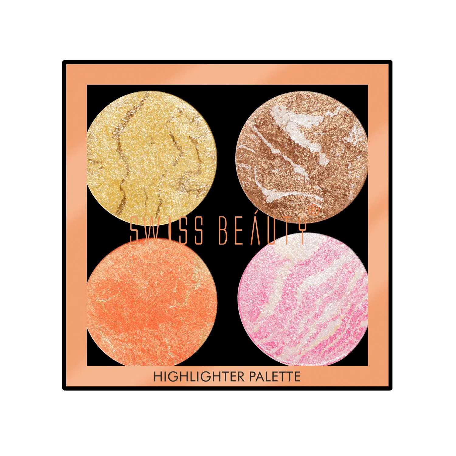 Swiss Beauty Highlighter Palette - 4 - 10 gm