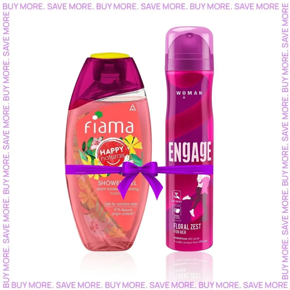 Fiama Shower Gel & Engage Floral Combo Kit