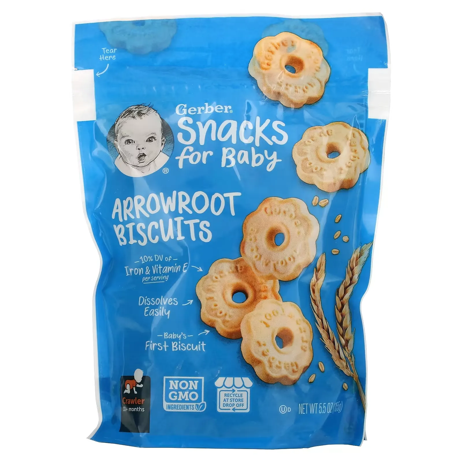 Arrowroot Biscuits, 10+ Months, 5.5 oz (155 g)