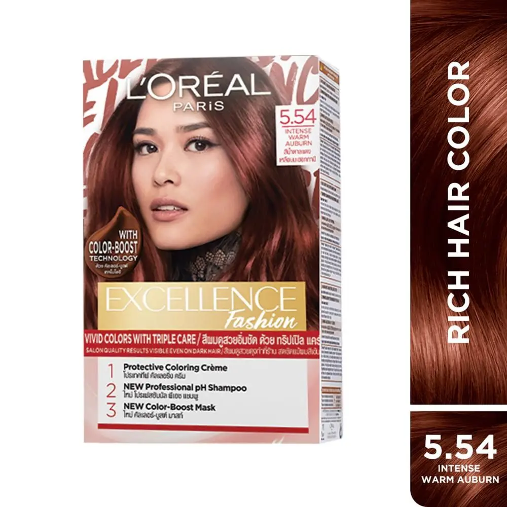 L'Oreal Paris Excellence Fashion - Shade 5.54 Intense Warm Auburn (100 g)