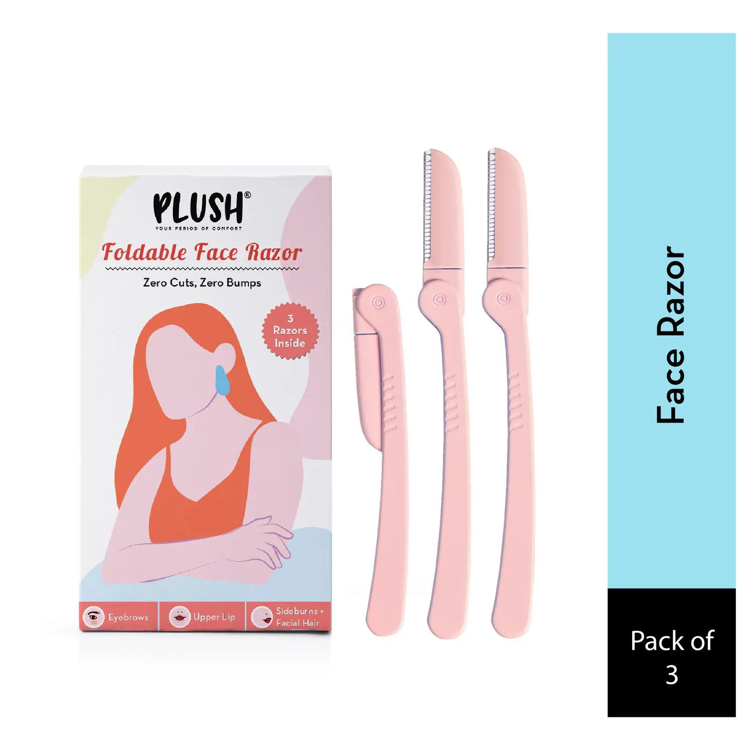 Plush Foldable Face Razors