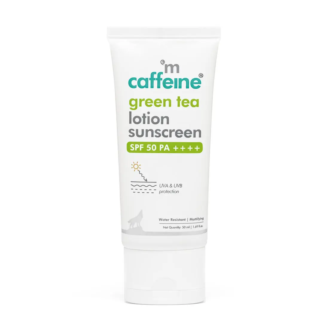 mCaffeine Green Tea Lotion Sunscreen SPF 50 PA ++++