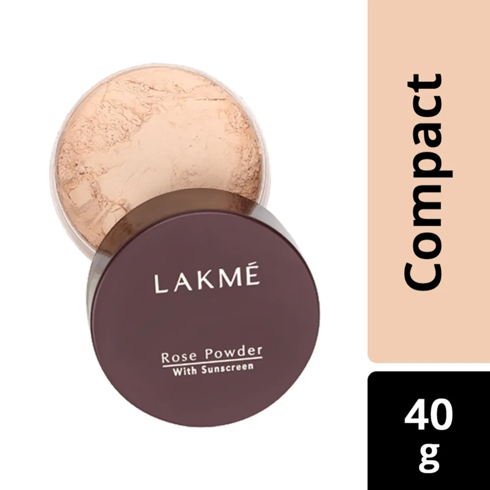 Lakme Rose Face Powder With Sunscreen - Soft Pink