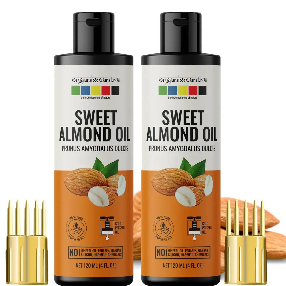 Organix Mantra Sweet Almond Oil - Pack of 2,  120 ml