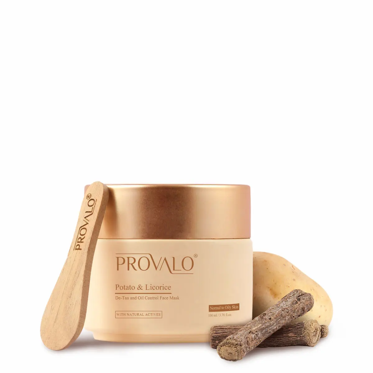 Provalo Potato & Licorice De-Tan and Oil Control Face Mask for Skin Illumination suitable for Normal to Oily Skin