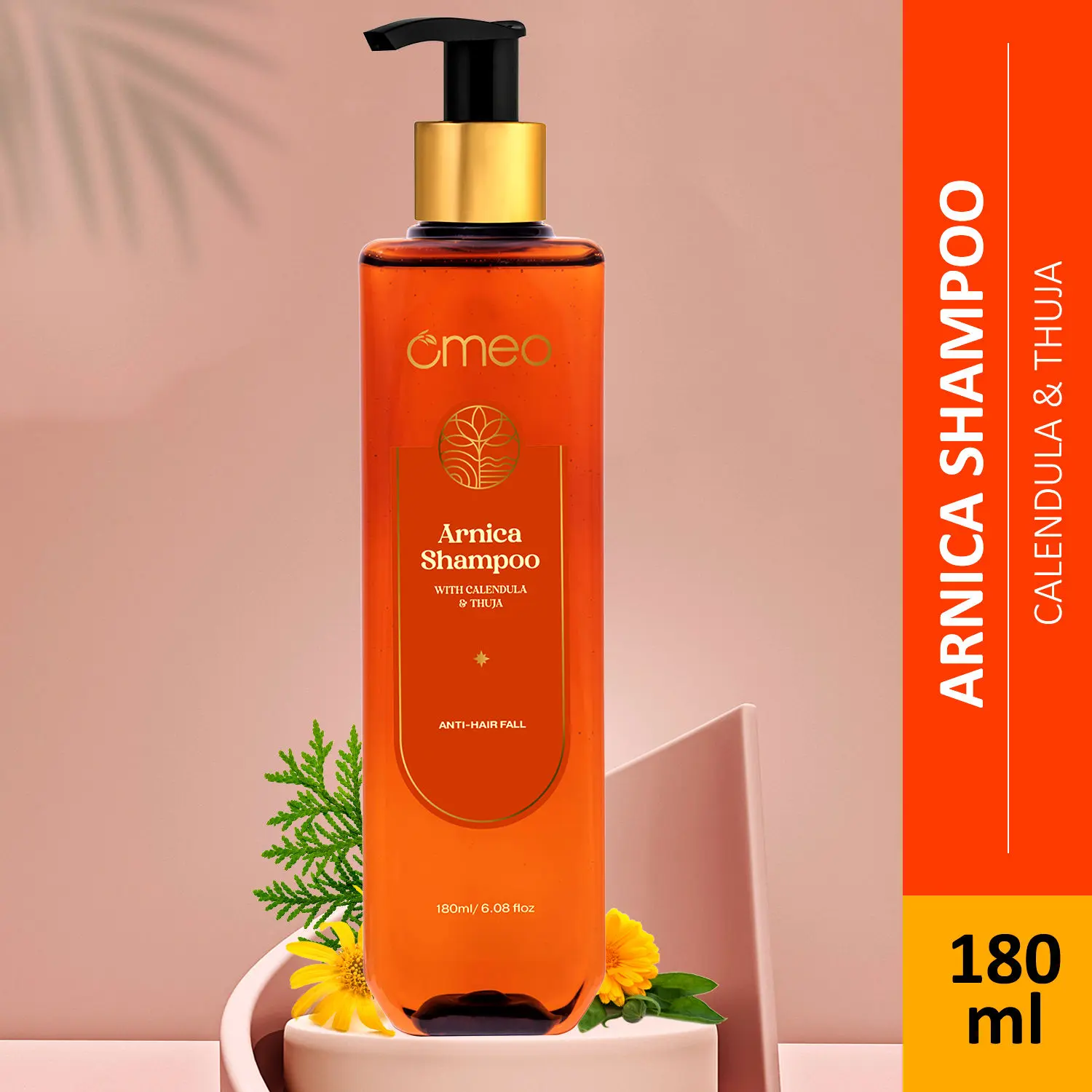 Omeo Arncia Shampoo With Benifits of Calendula & Thuja Anti Hair Fall for Men & Women 180 ml