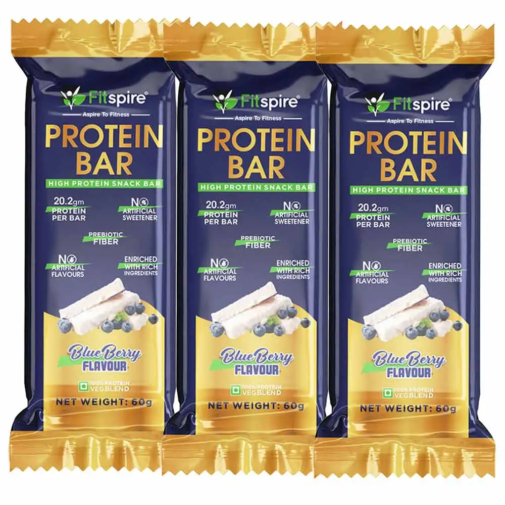 Fitspire Protein Bar,  1 bar(s)  Blueberry Pack of 3