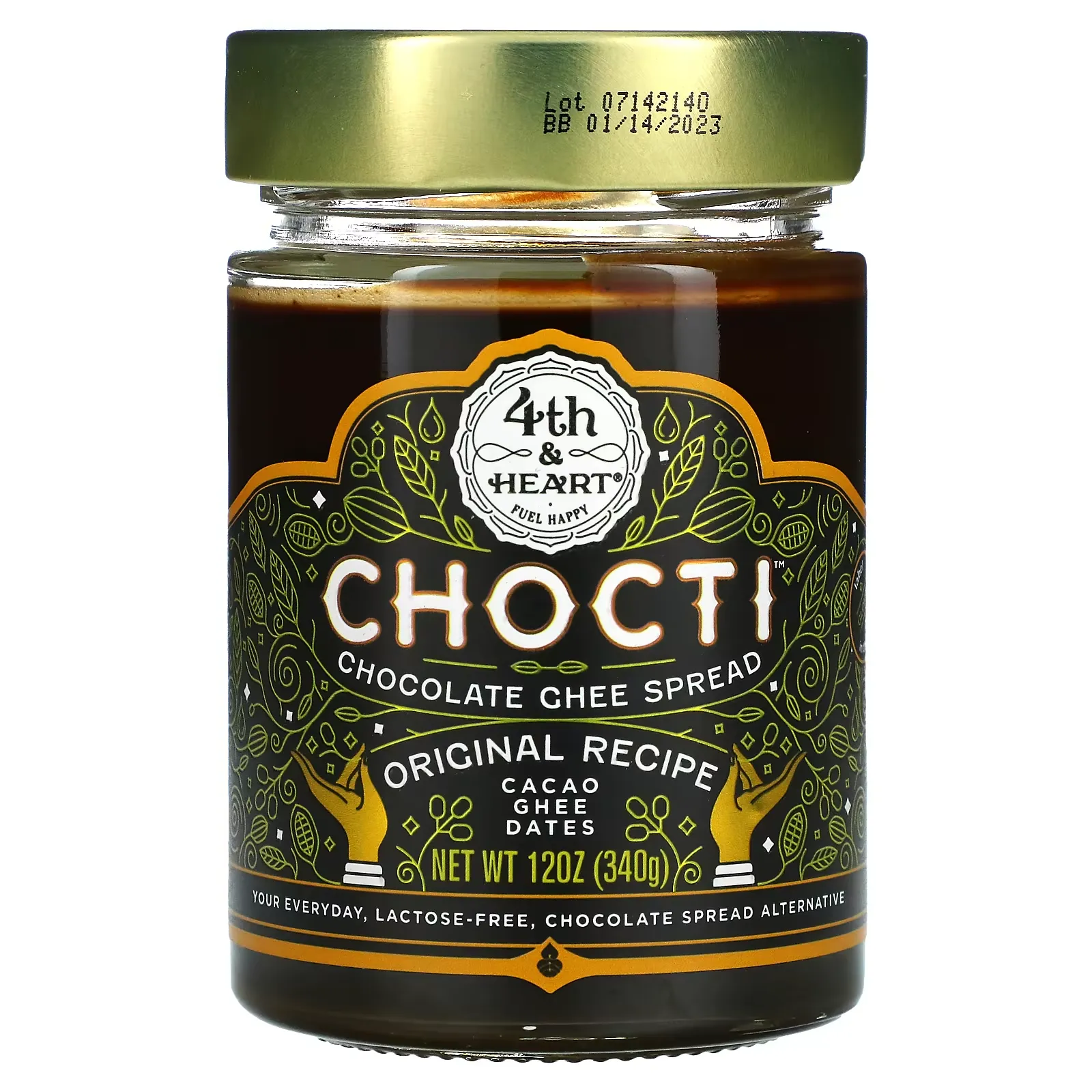 Chocti Chocolate Ghee Spread, Original Recipe, 12 oz (340 g)