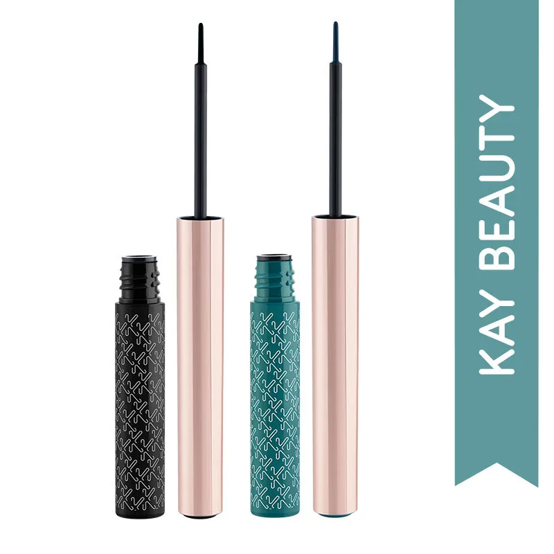 Kay Beauty Quick Dry Liquid Eyeliner Combo - Black Canvas & Bespoke Blue