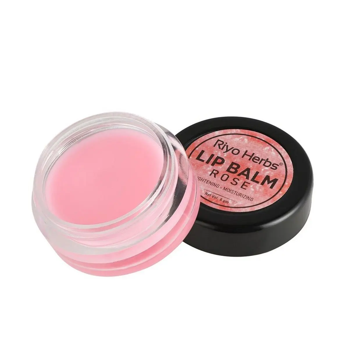 Riyo Herbs Rose Lip Balm With Shea Butter & Beeswax for Help moisture & lighten dark lips, 6 gm