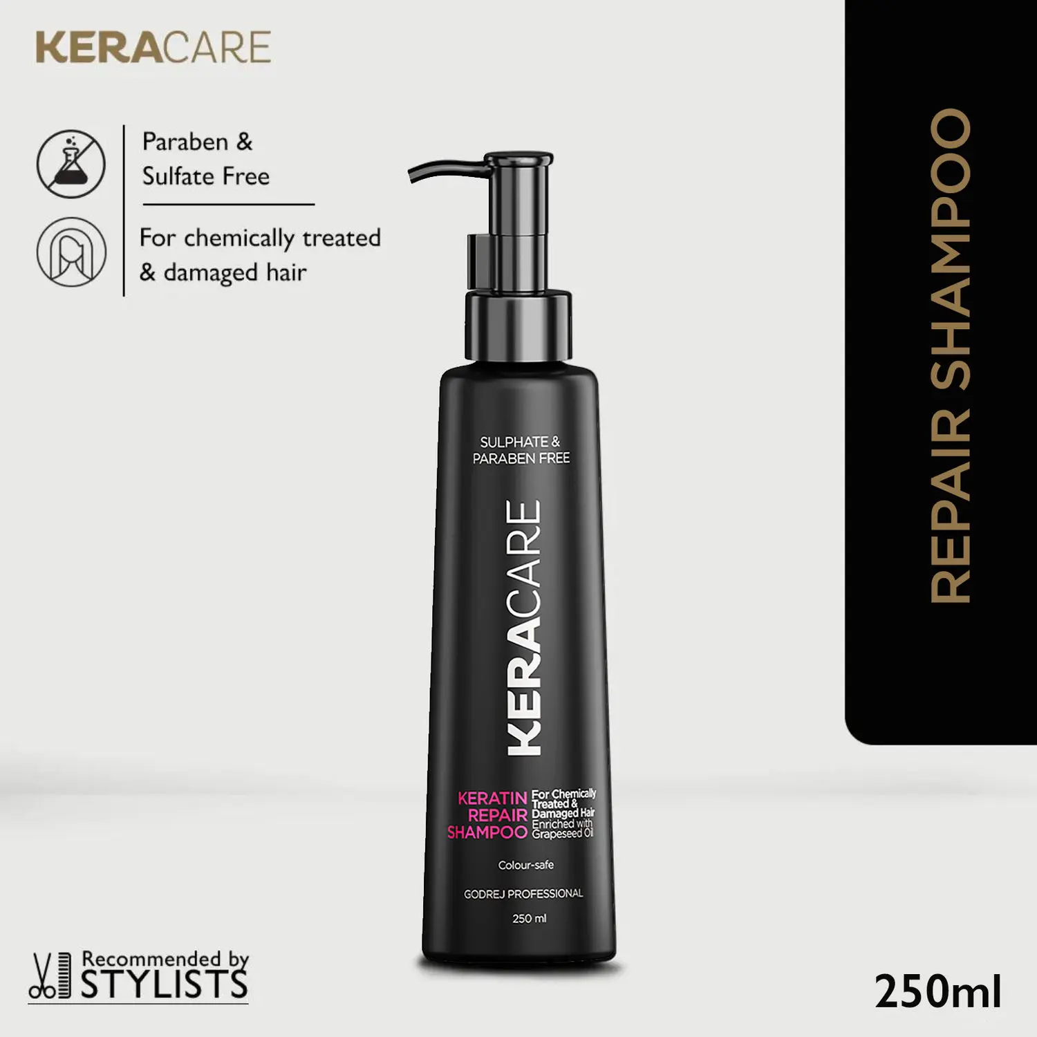 Godrej Professional Keracare Sulphate Free Repair Shampoo (For Chemically Treated Hair)