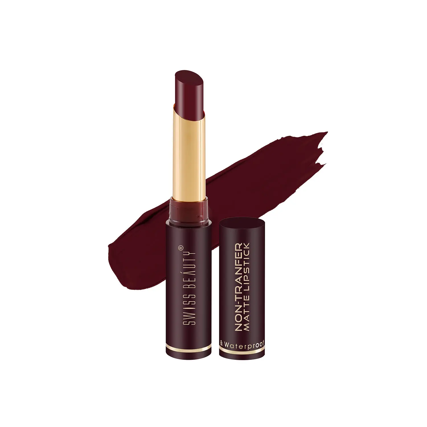 Swiss Beauty Non-Transfer Matte Lipstick - 10 - Wine Blush - 2 gm