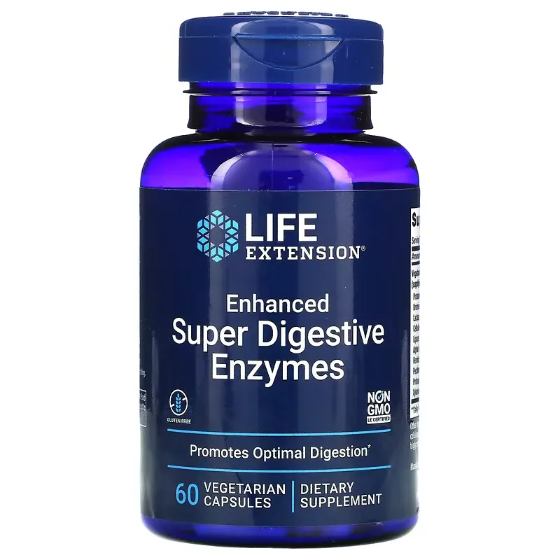 Enhanced Super Digestive Enzymes, 60 Vegetarian Capsules