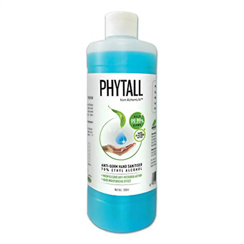 Alchem Phytall Anti Germ Hand Sanitizer,  Fragrance Free  500 ml  70% ETHYL Alcohol