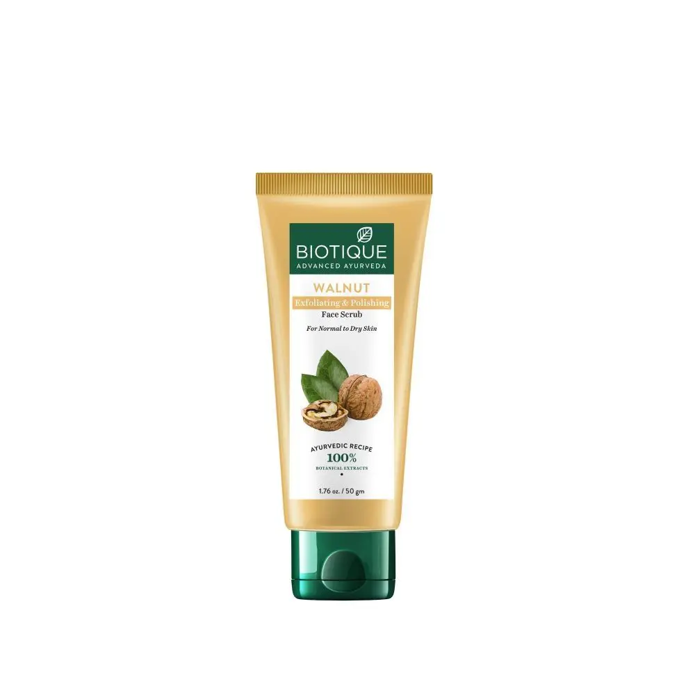 Biotique Walnut Exfoliating & Polishing Face Scrub 50gm Tube