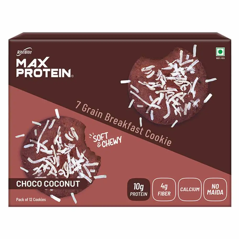 RiteBite Max Protein Cookies,  12 Piece(s)/Pack  Choco Coconut