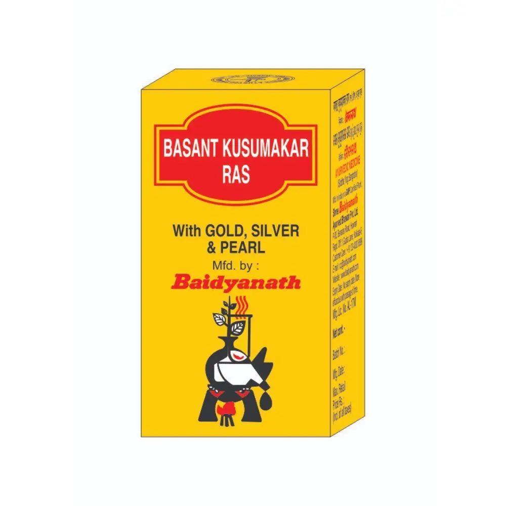 Baidyanath Basant Kusumakar Ras (with Gold, Silver and Pearl) 25 Tablets