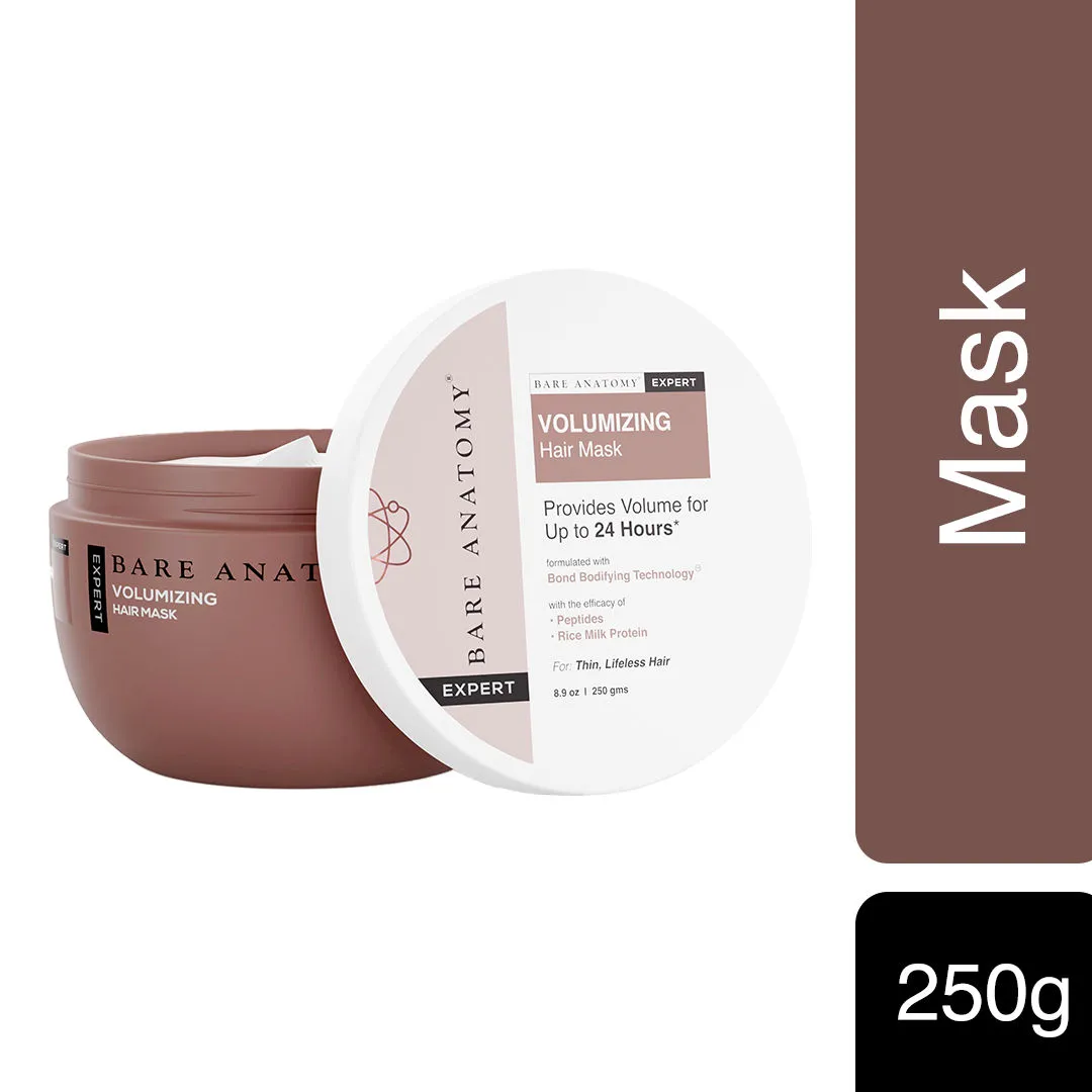 Bare Anatomy EXPERT Volumizing Hair Mask For Oily Hair And Scalp With Rice Milk Protein & Peptides